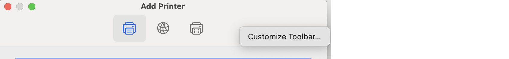 Add printer dialog toolbar