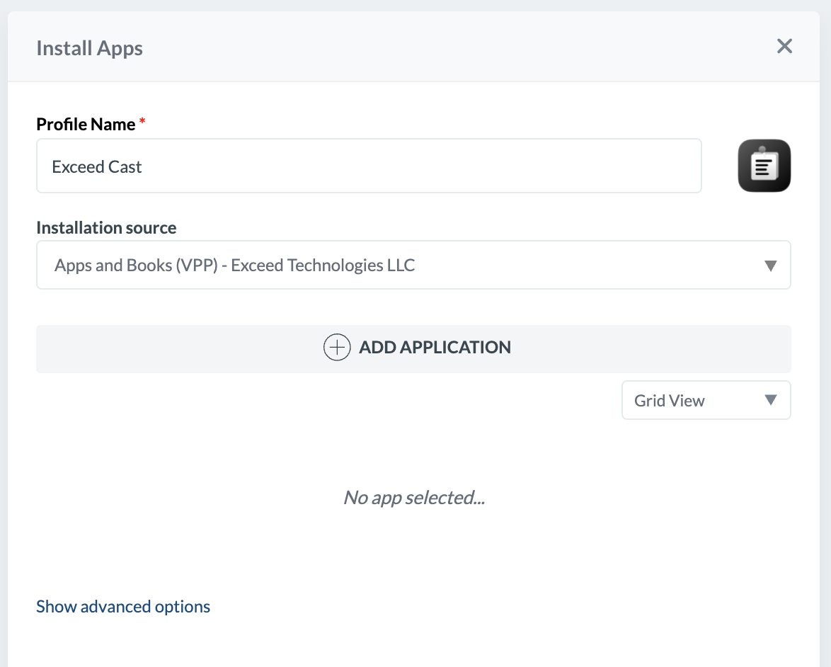 Mosyle Add App Profile