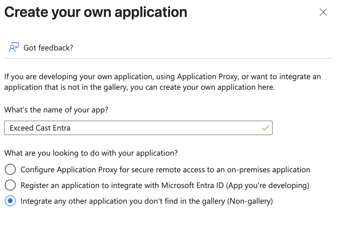 Entra app setup 1